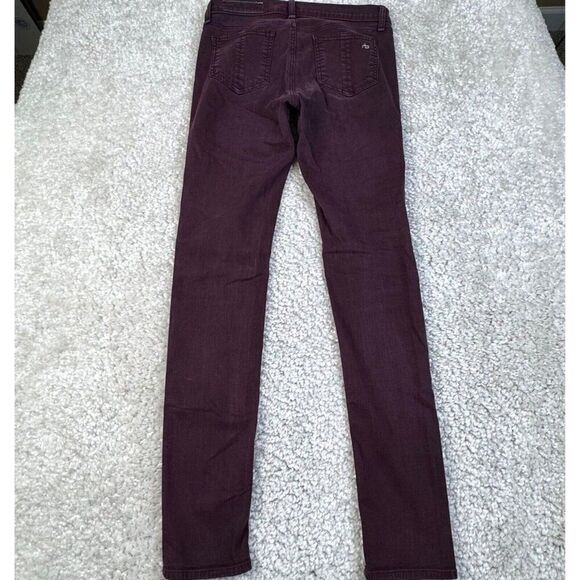 Rag & Bone Skinny Jean Wine Maroon Purple - Picture 3 of 10